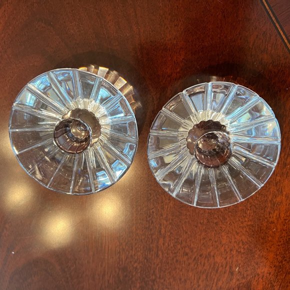 Crystal Candle Holders - Set of 2 - Picture 4 of 5